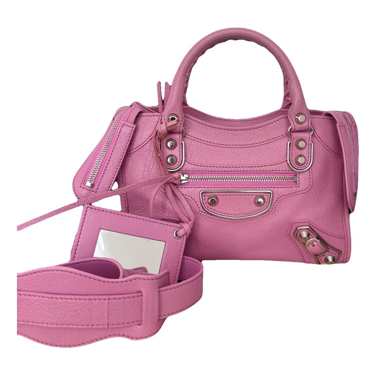 City leather handbag