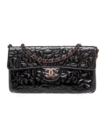 Patent Camellia Flap Bag