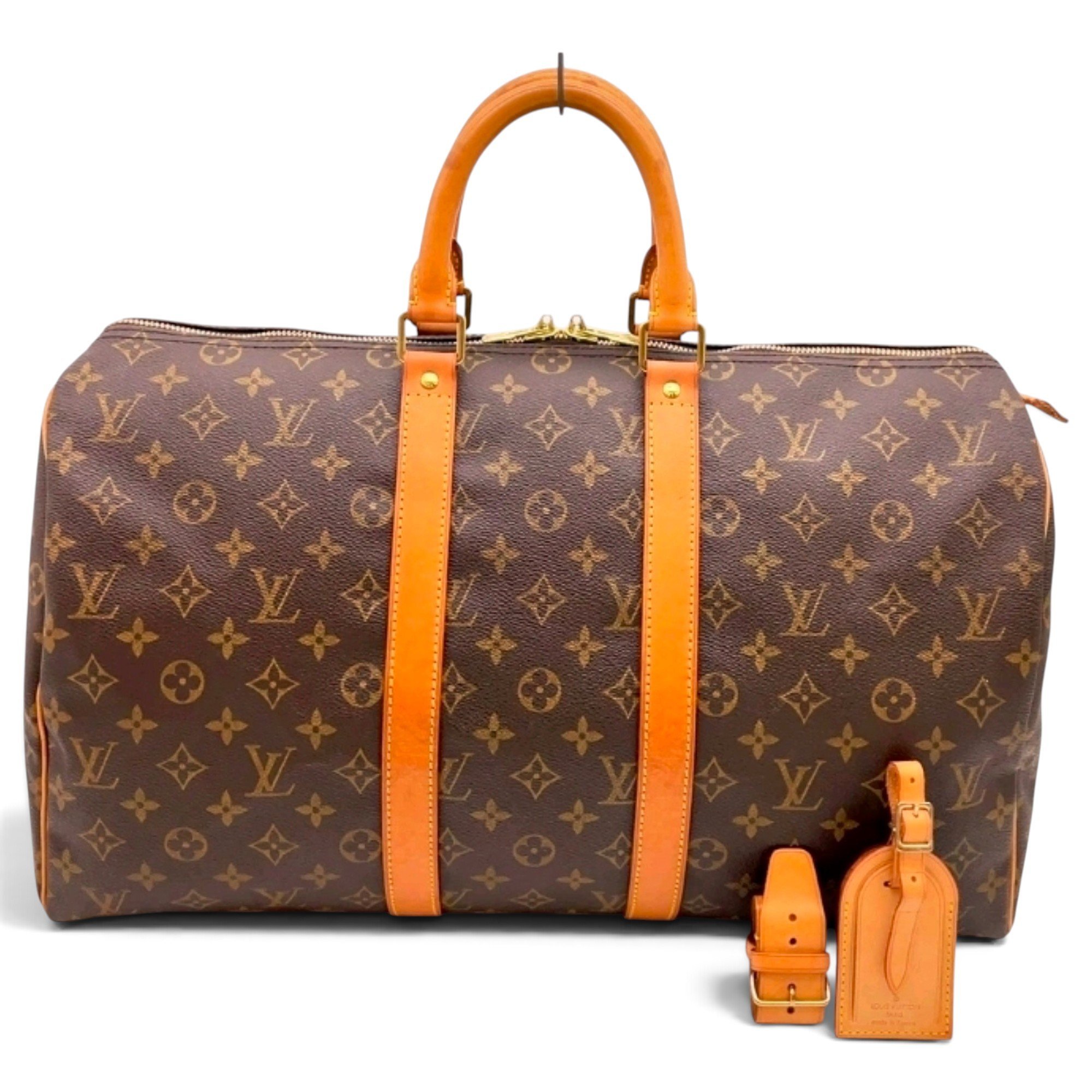 Keepall leather travel bag