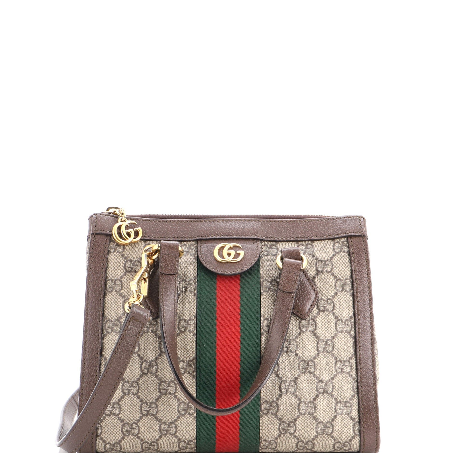 Ophidia Top Handle Tote GG Coated Canvas Small