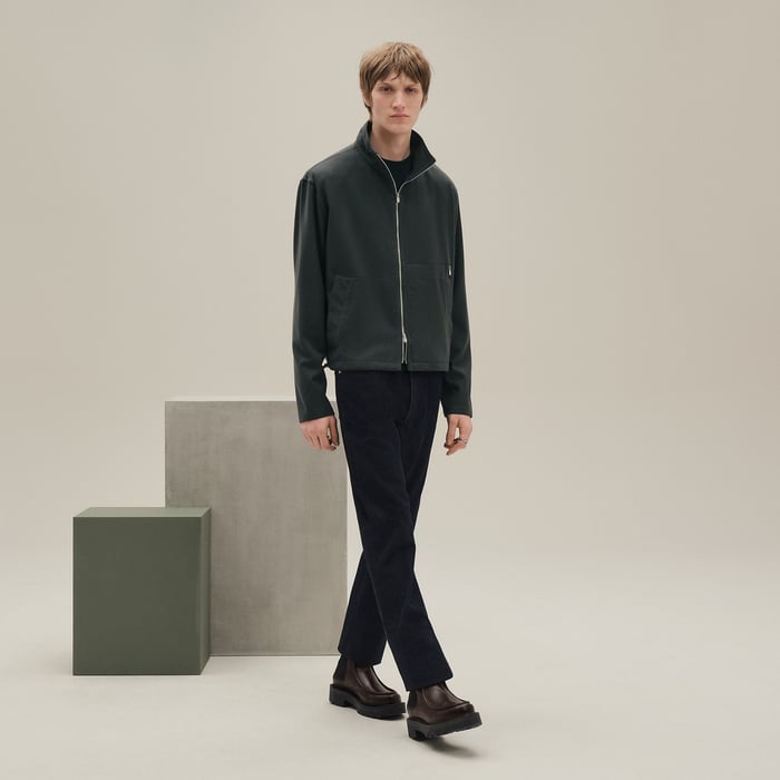 Vert Chrome Zipped Jacket Shirt