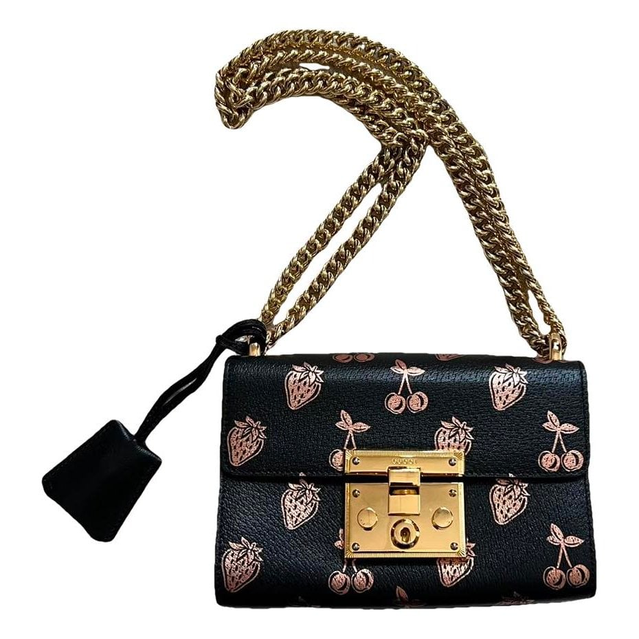 Padlock leather handbag