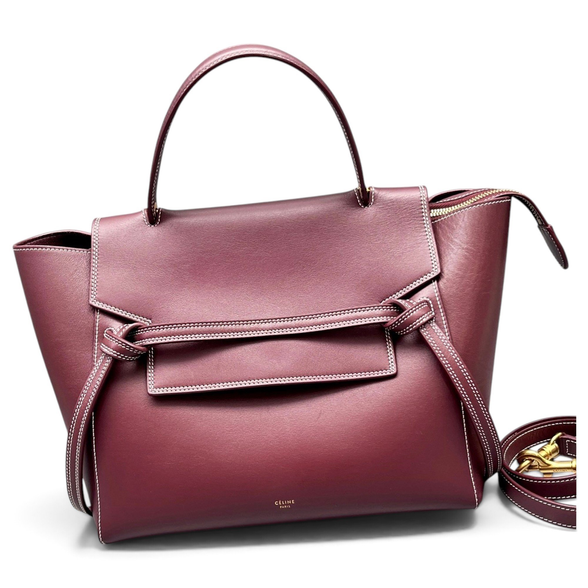 Belt leather handbag