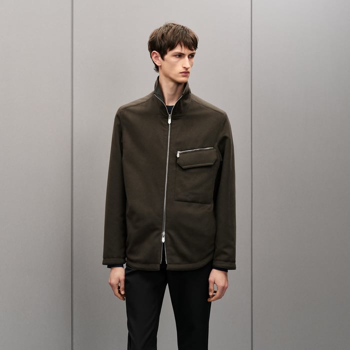 Taupe Reversible Overshirt