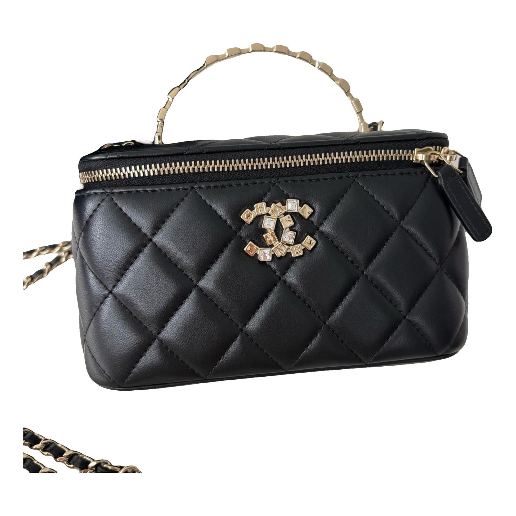 Vanity leather handbag