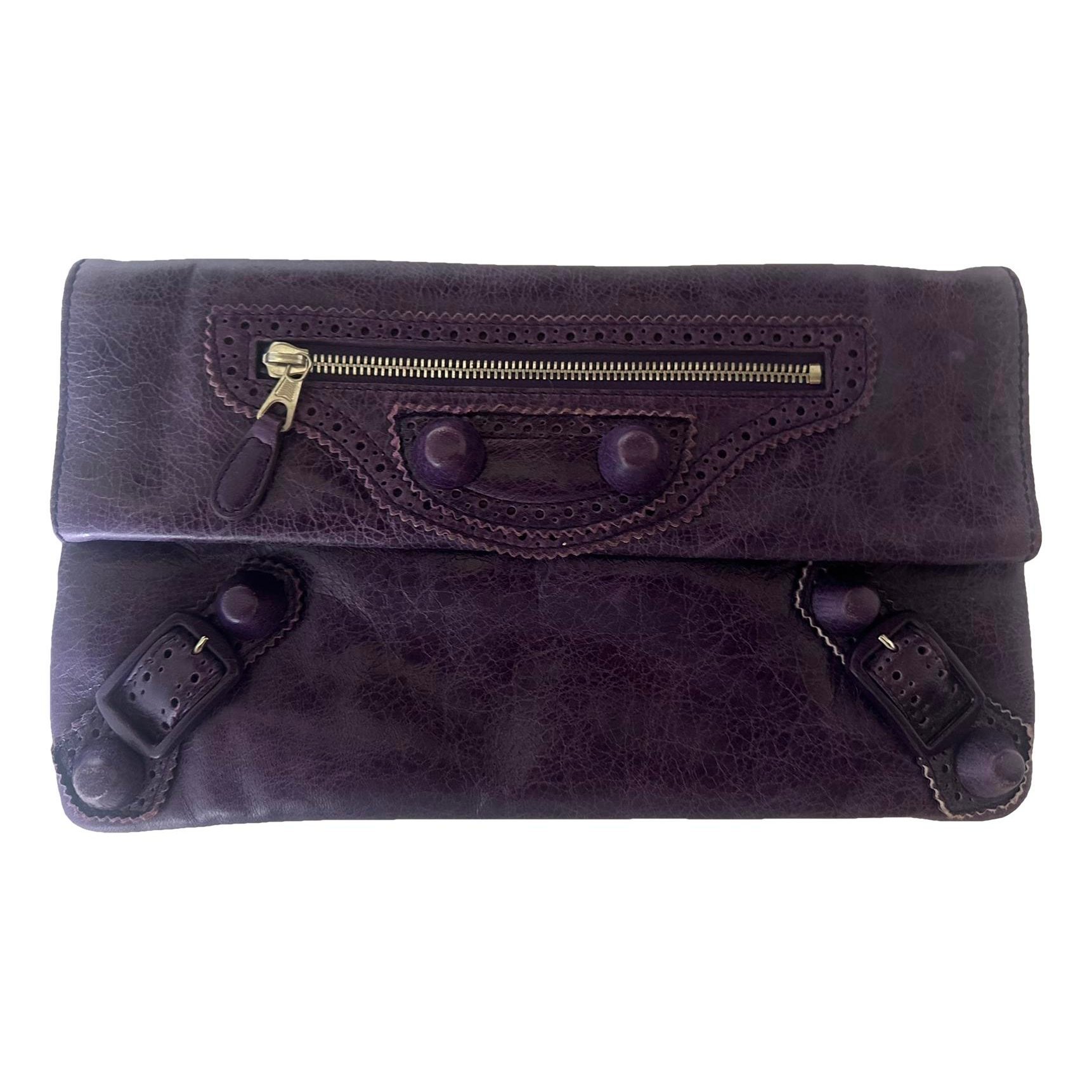 Envelop leather clutch bag