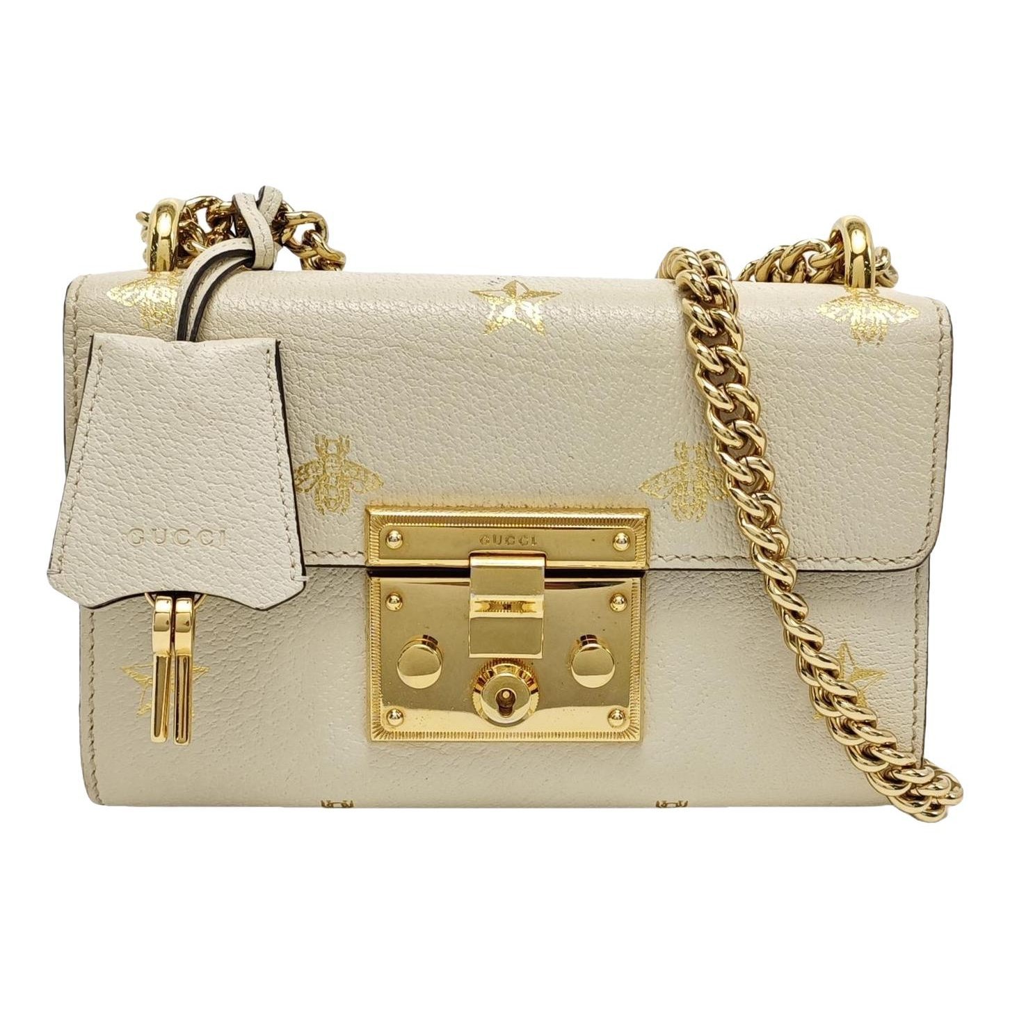 Padlock leather handbag