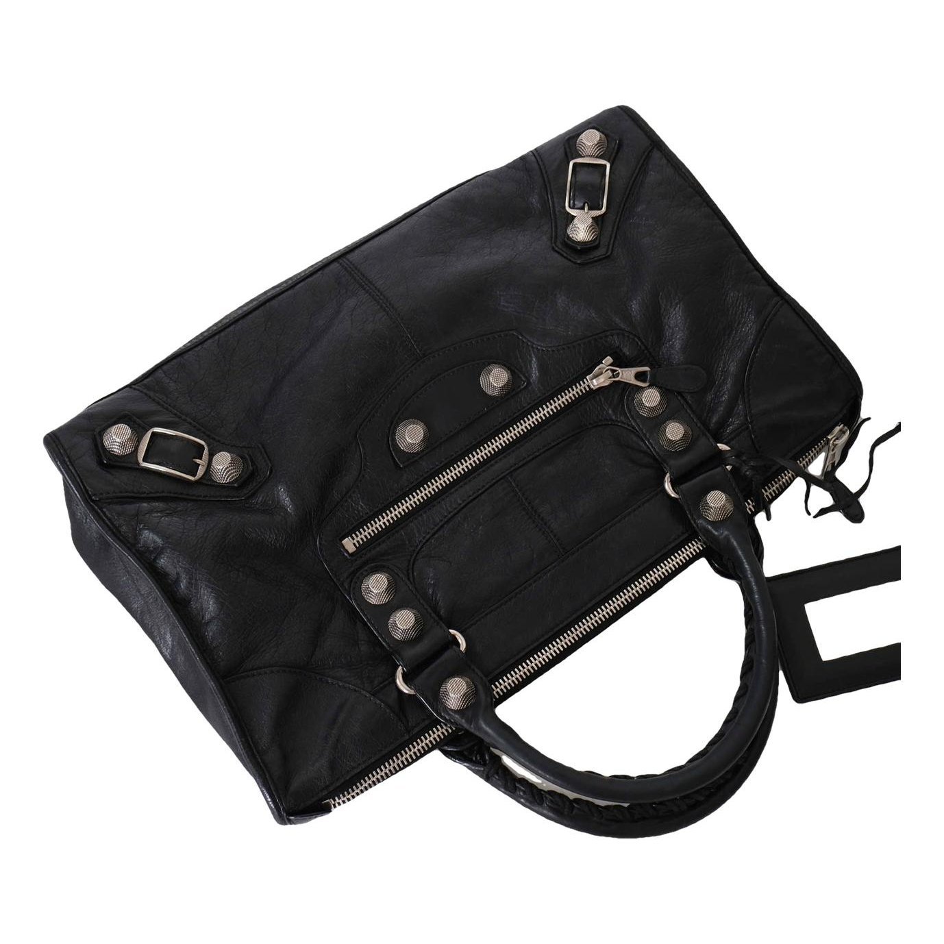 Work leather handbag