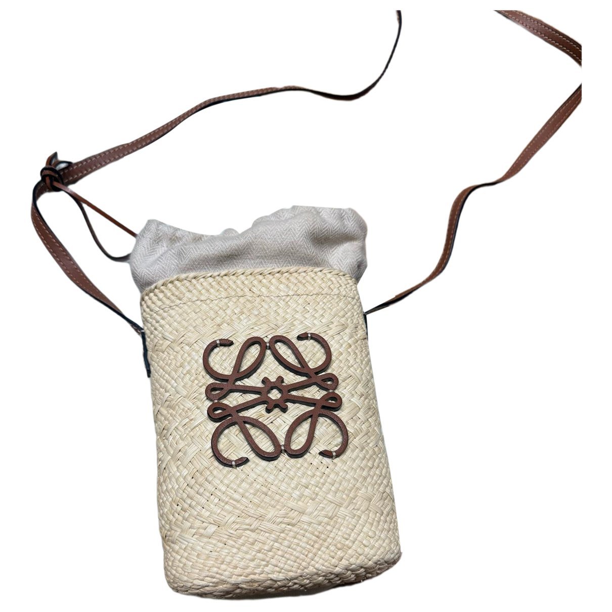 Dice Pocket leather crossbody bag