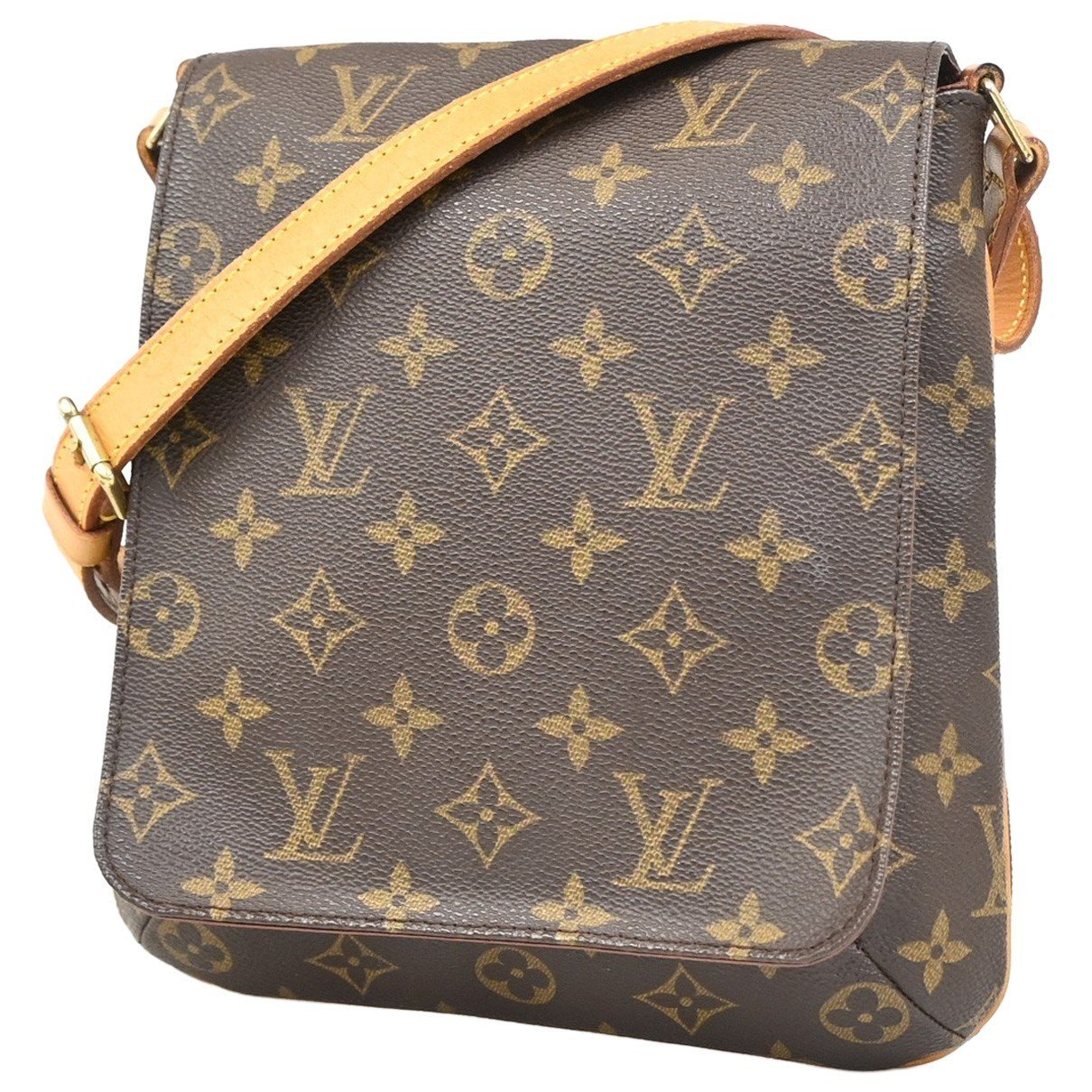 Musette cloth handbag