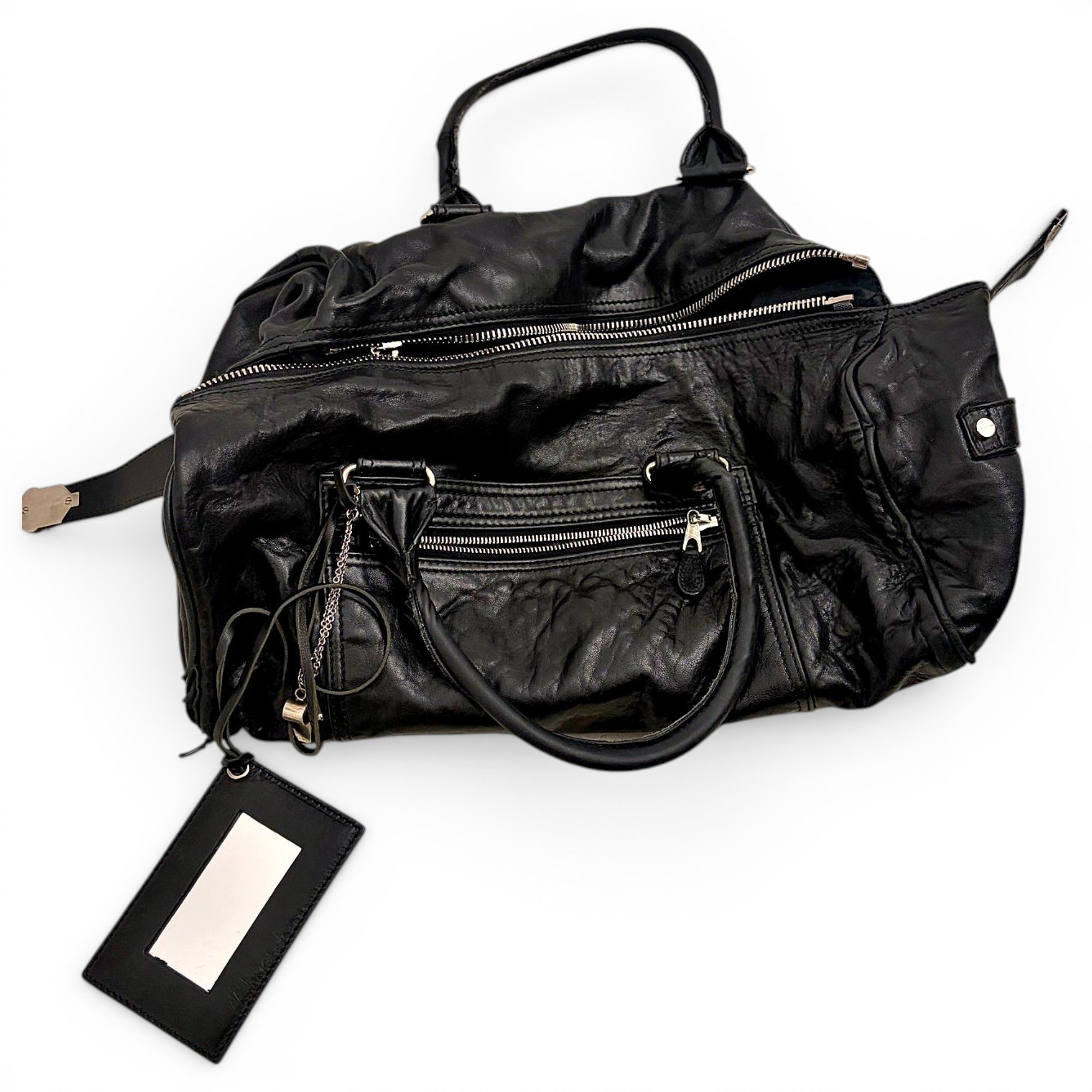 City leather handbag