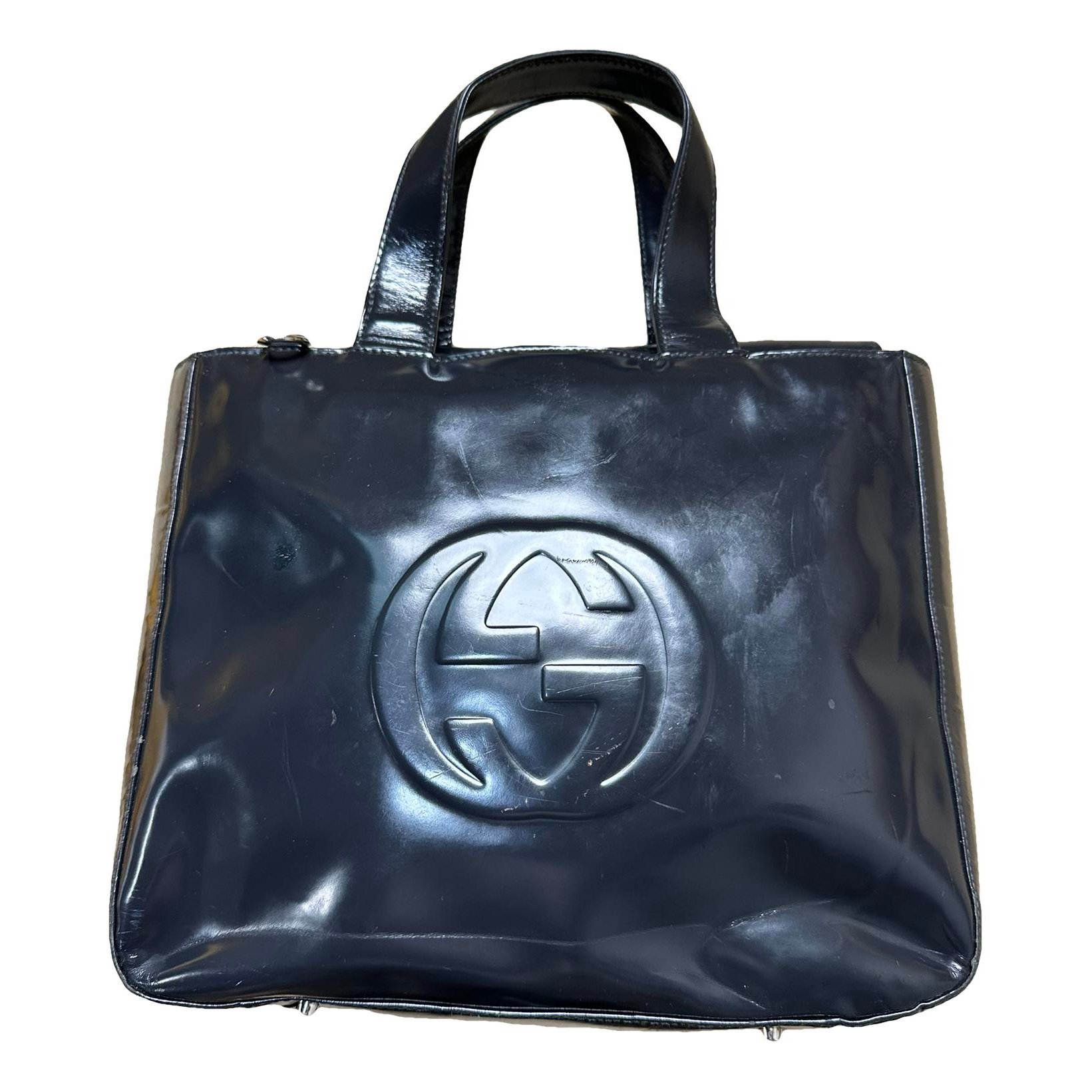 Patent leather handbag