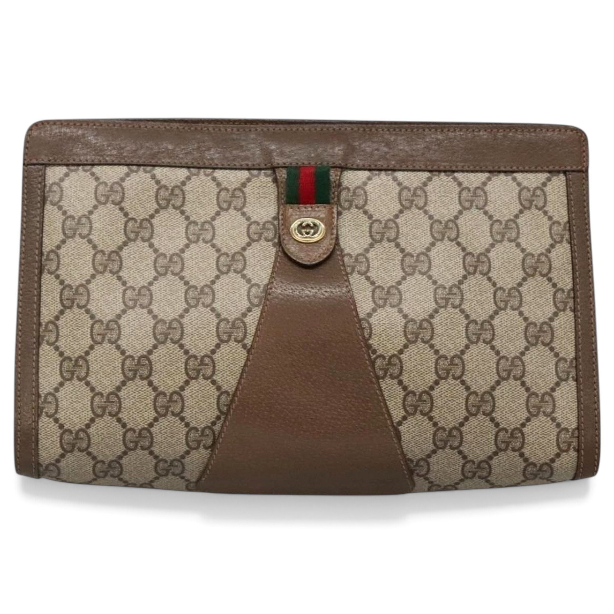 Leather clutch bag