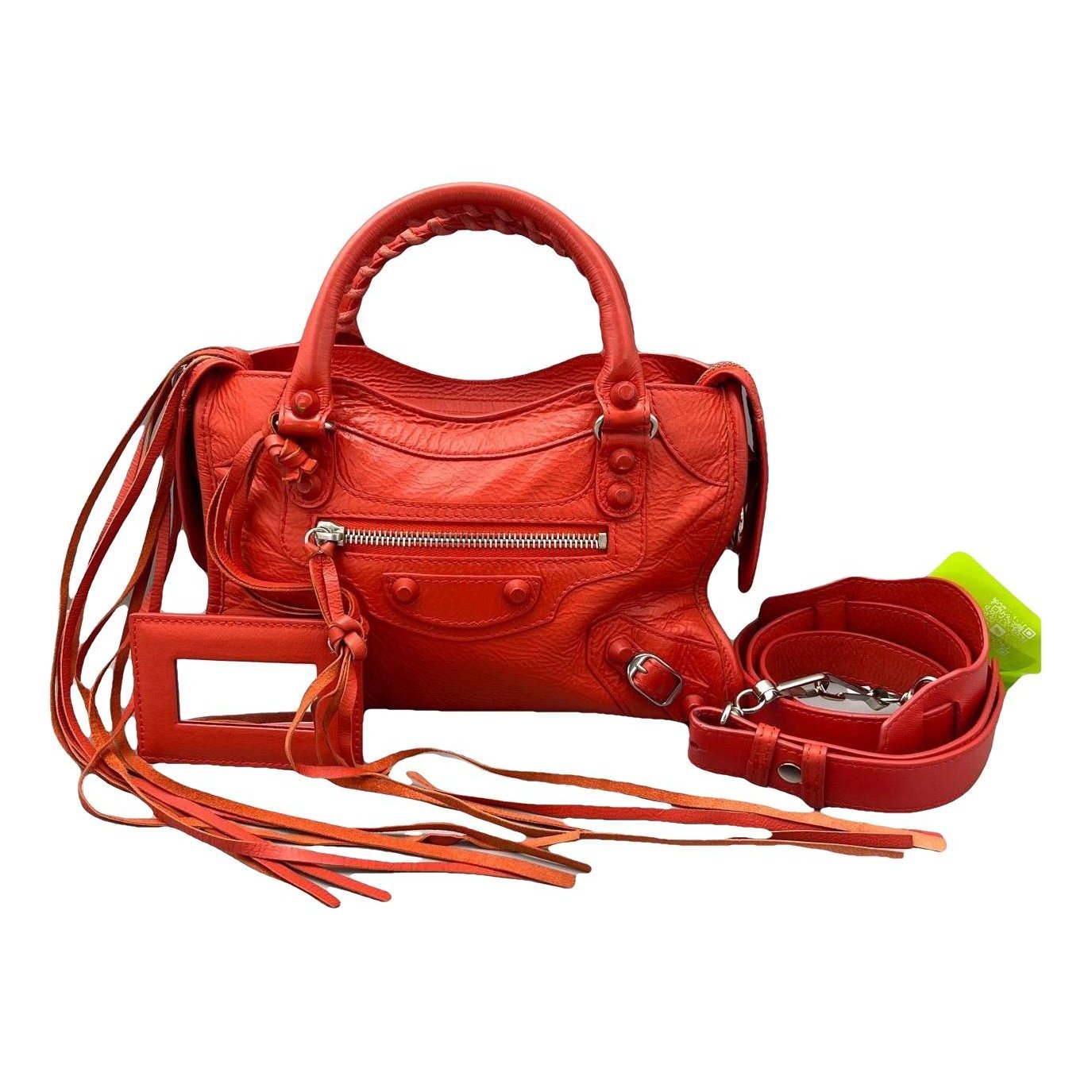 City leather handbag