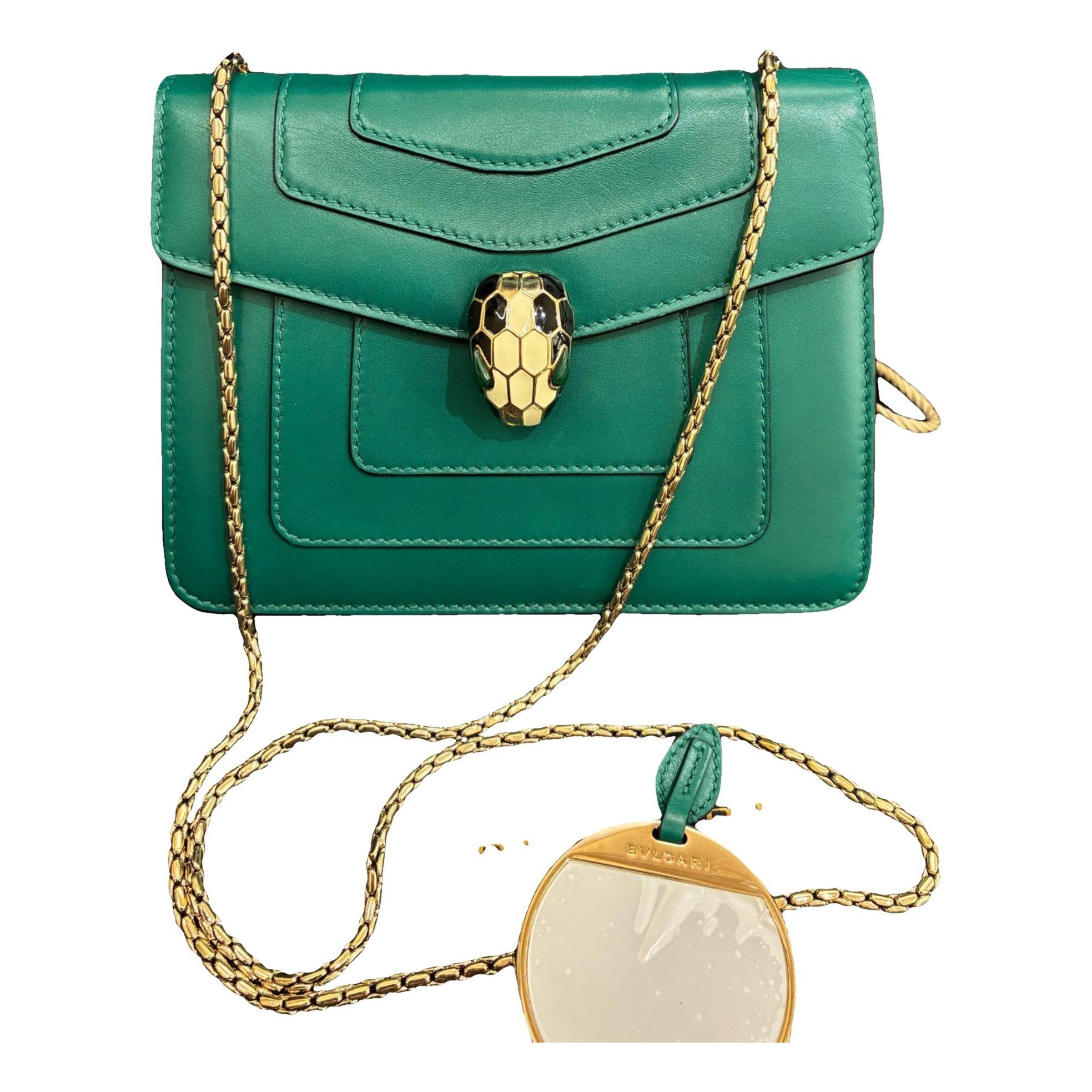 Serpenti leather handbag