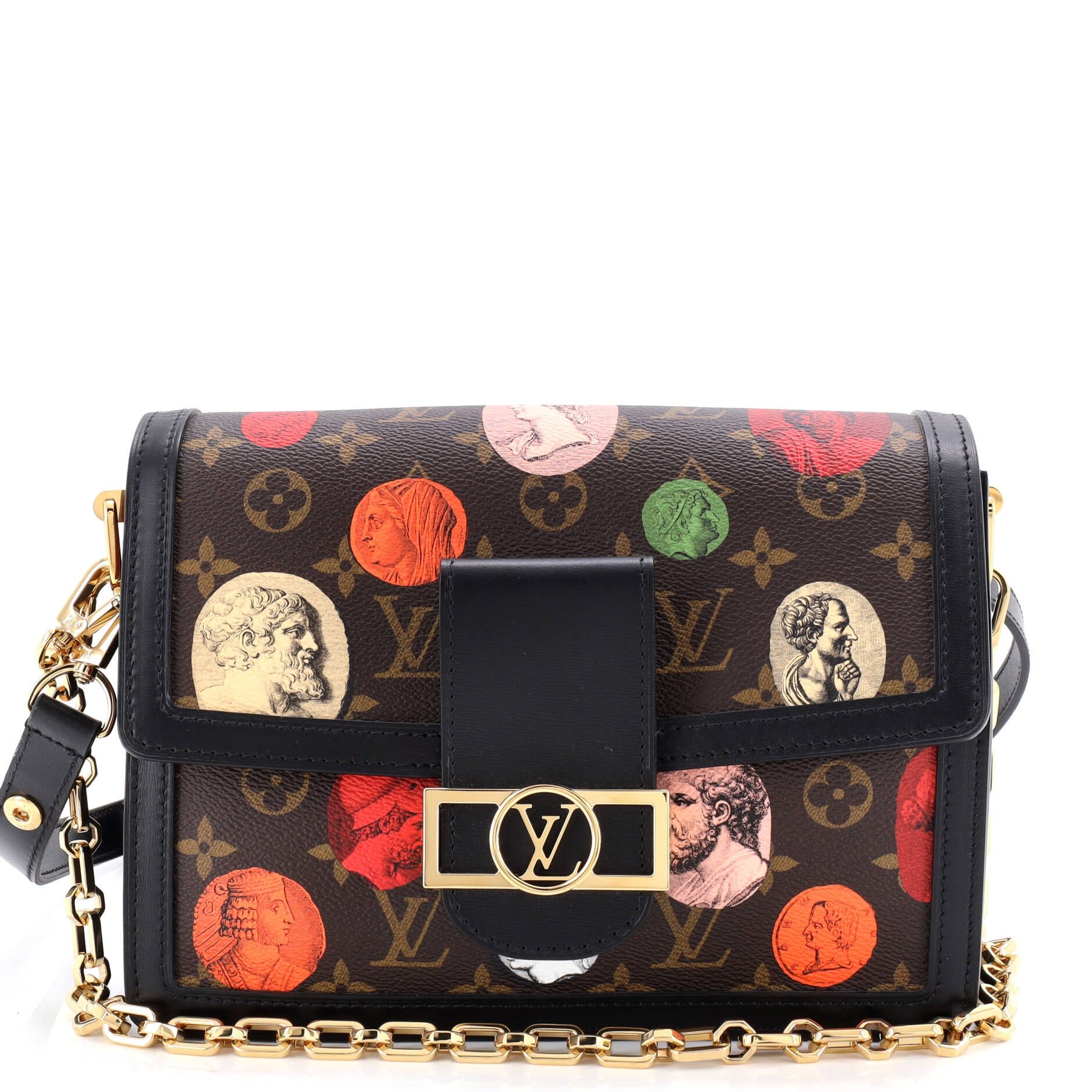 Louis Vuitton Dauphine Shoulder Bag Limited Edition Fornasetti Cameo Monogram Canvas MM