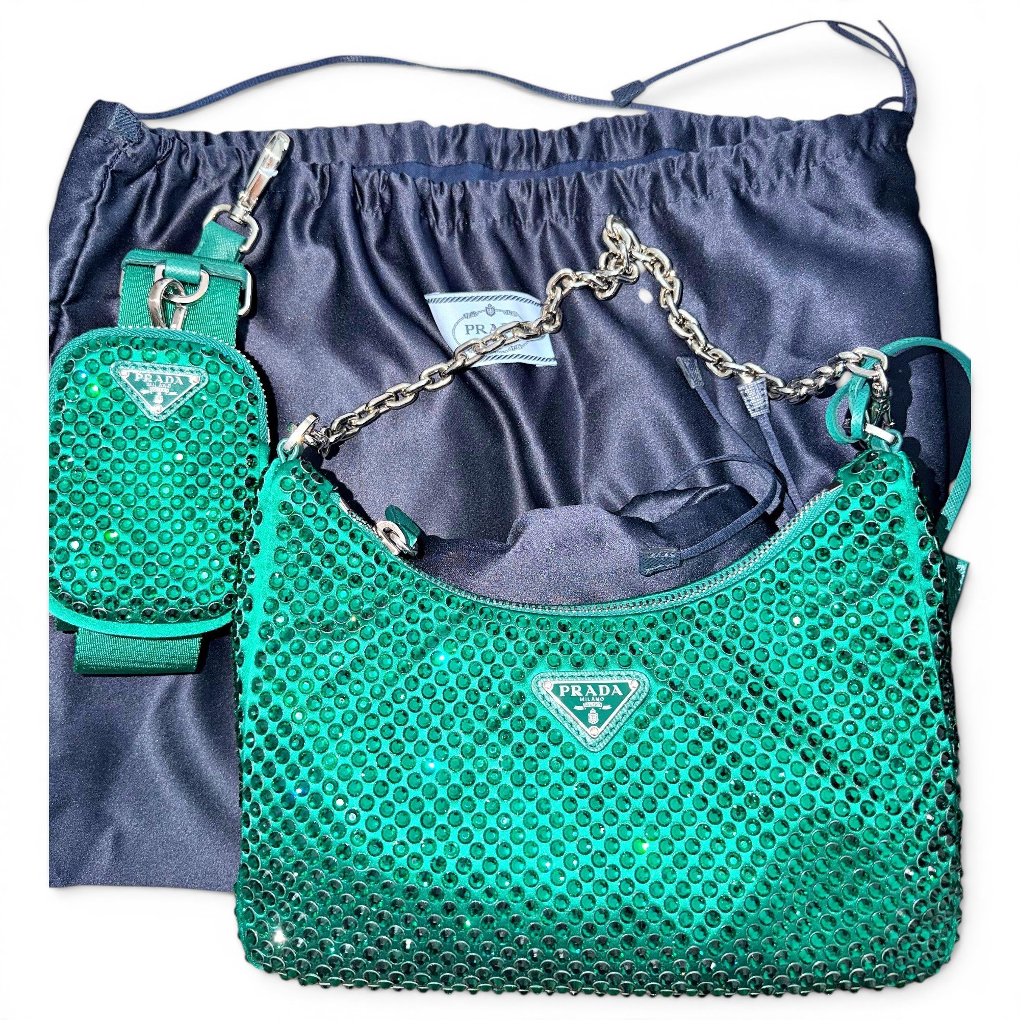 Re-edition glitter handbag