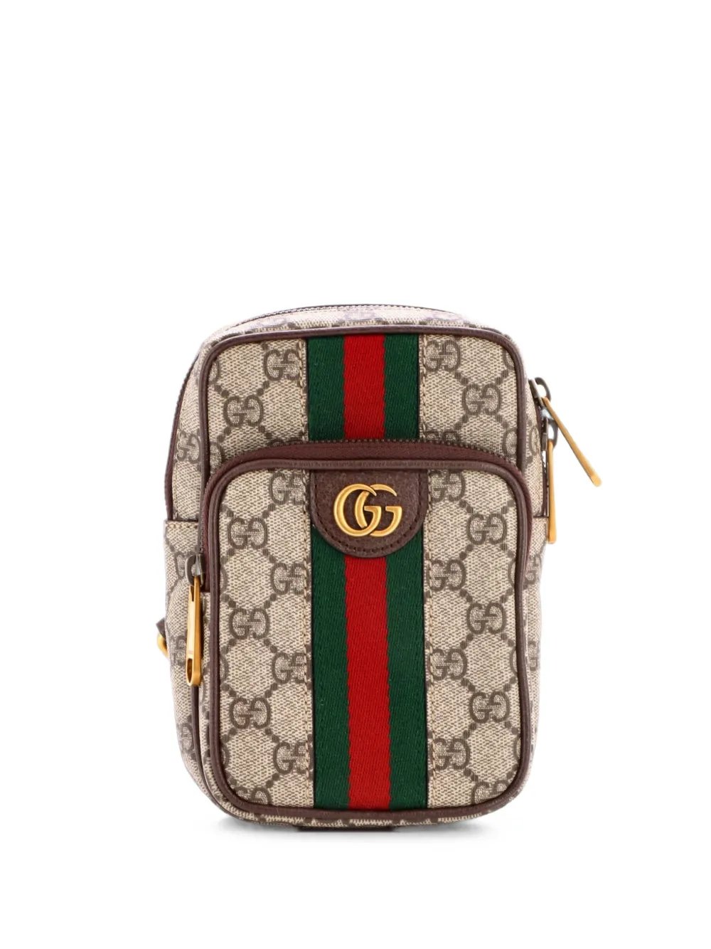 Ophidia Front Pocket Zip GG Coated Canvas Mini crossbody bag