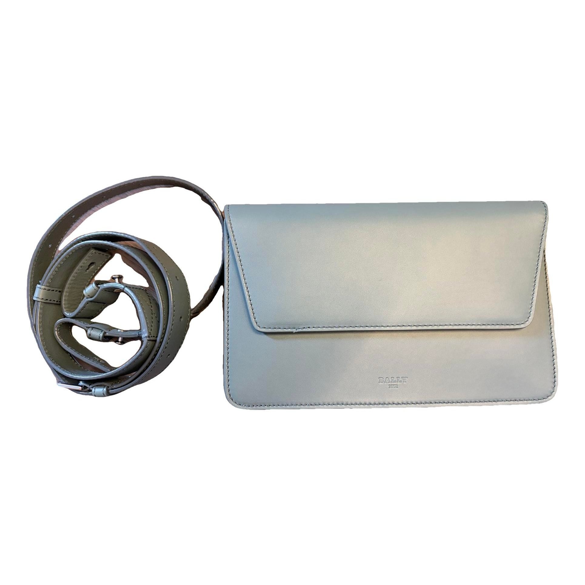 Leather clutch bag