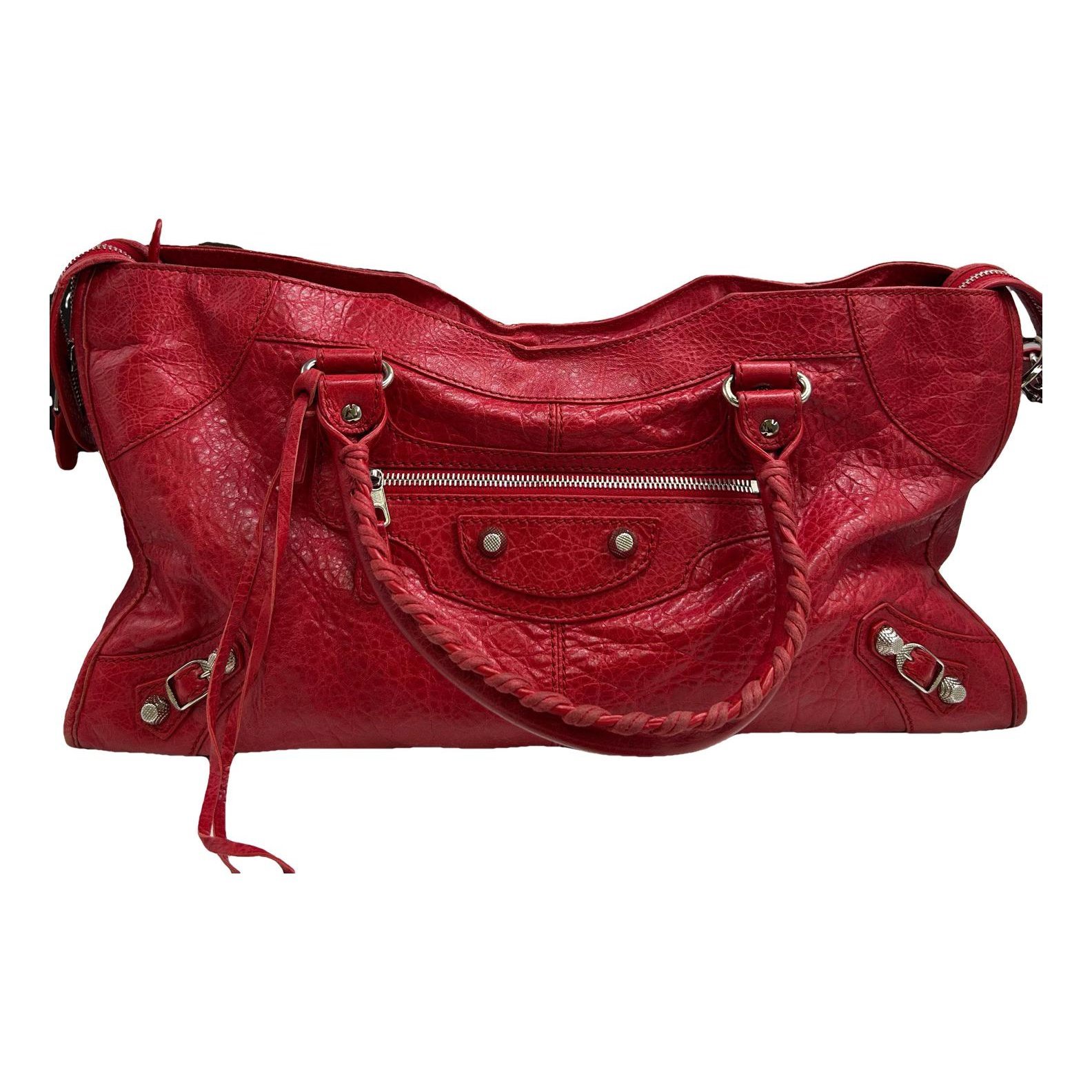 City leather handbag