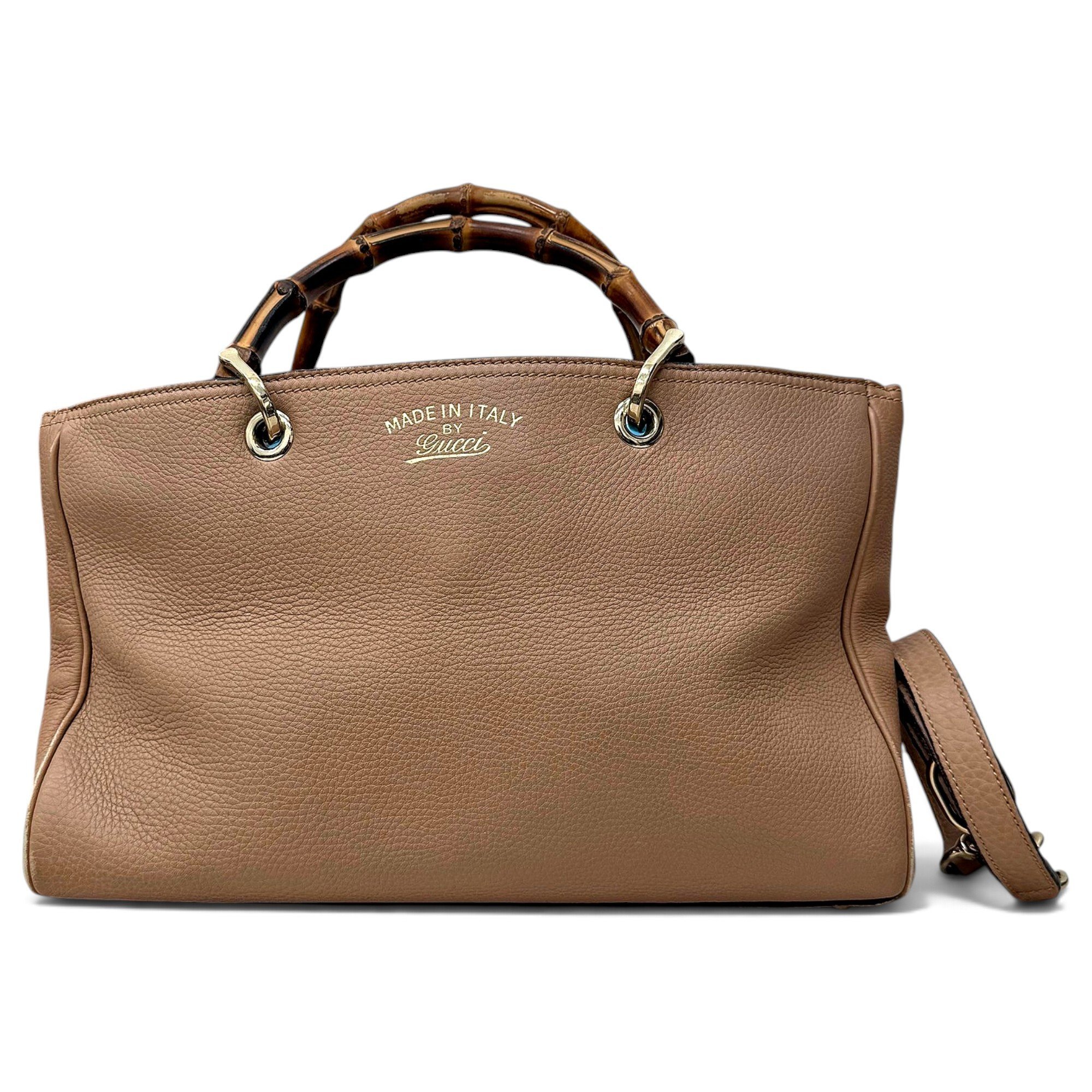 Bamboo leather handbag