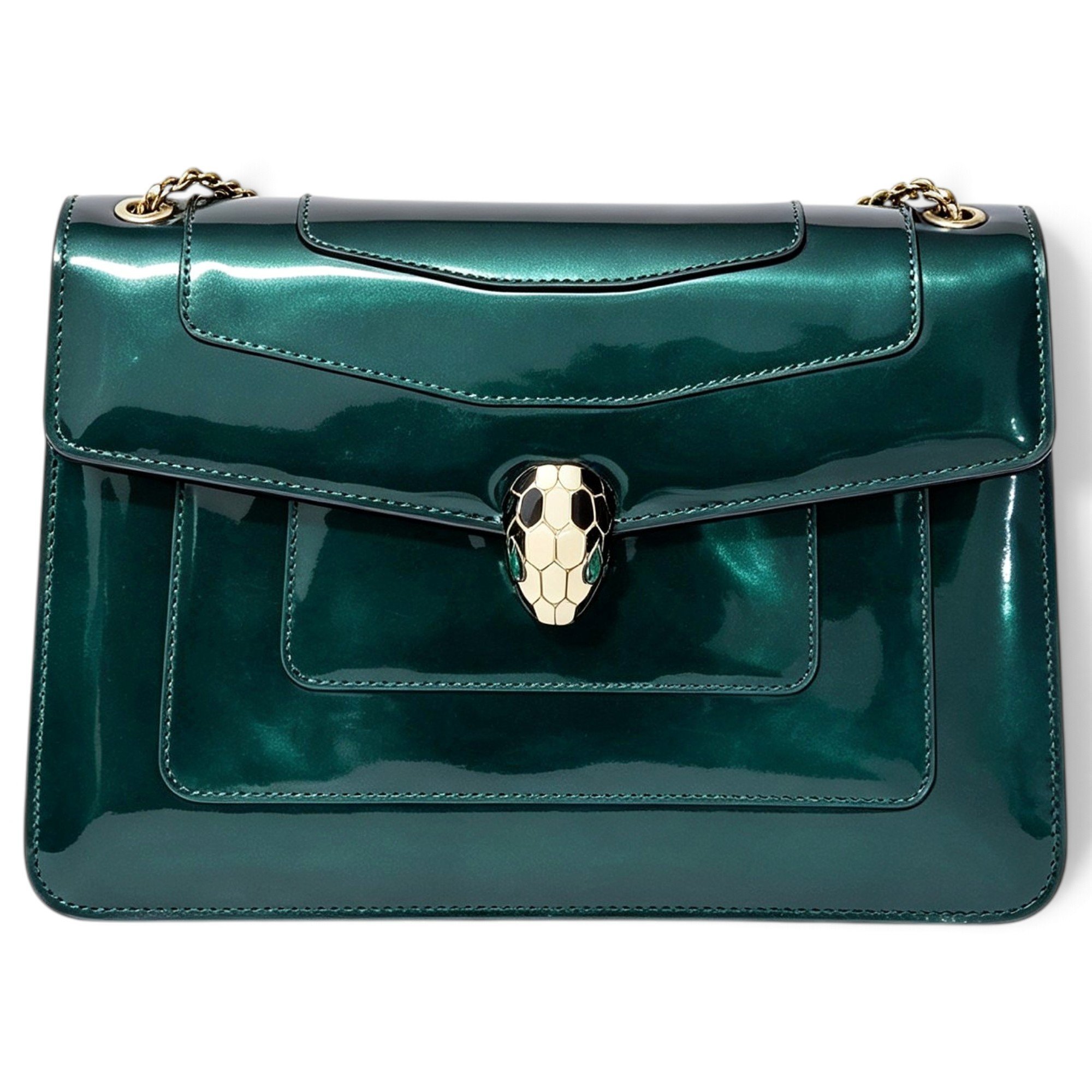 Bvlgari Serpenti patent leather handbag