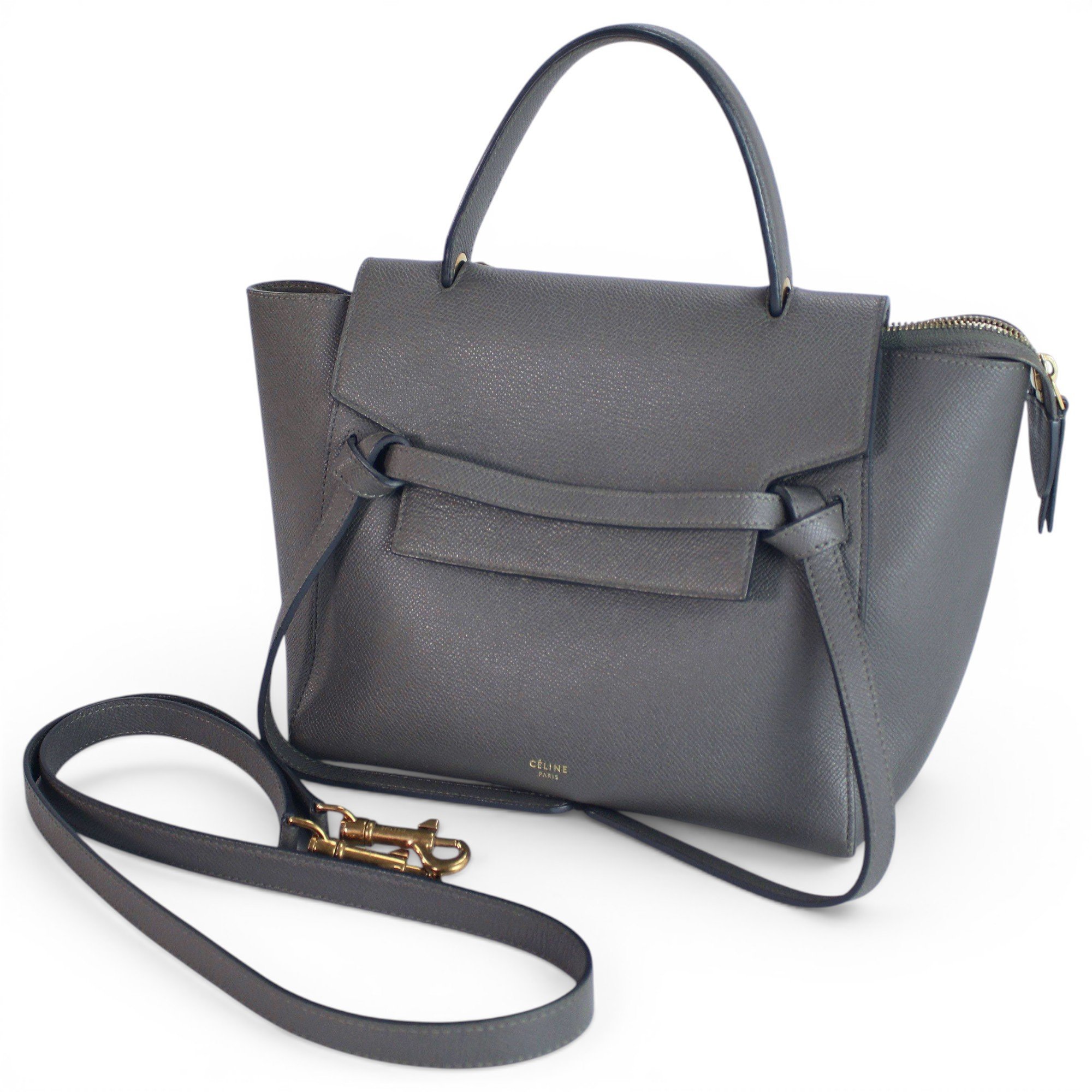 Belt leather handbag