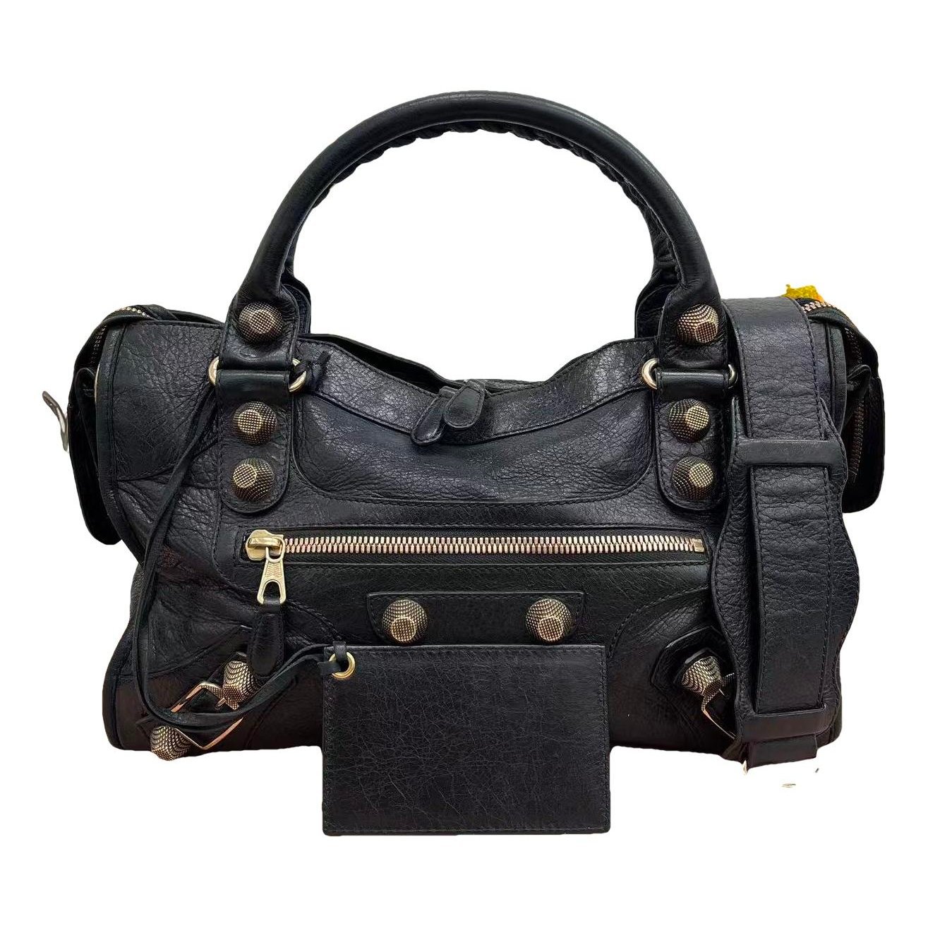 City leather handbag