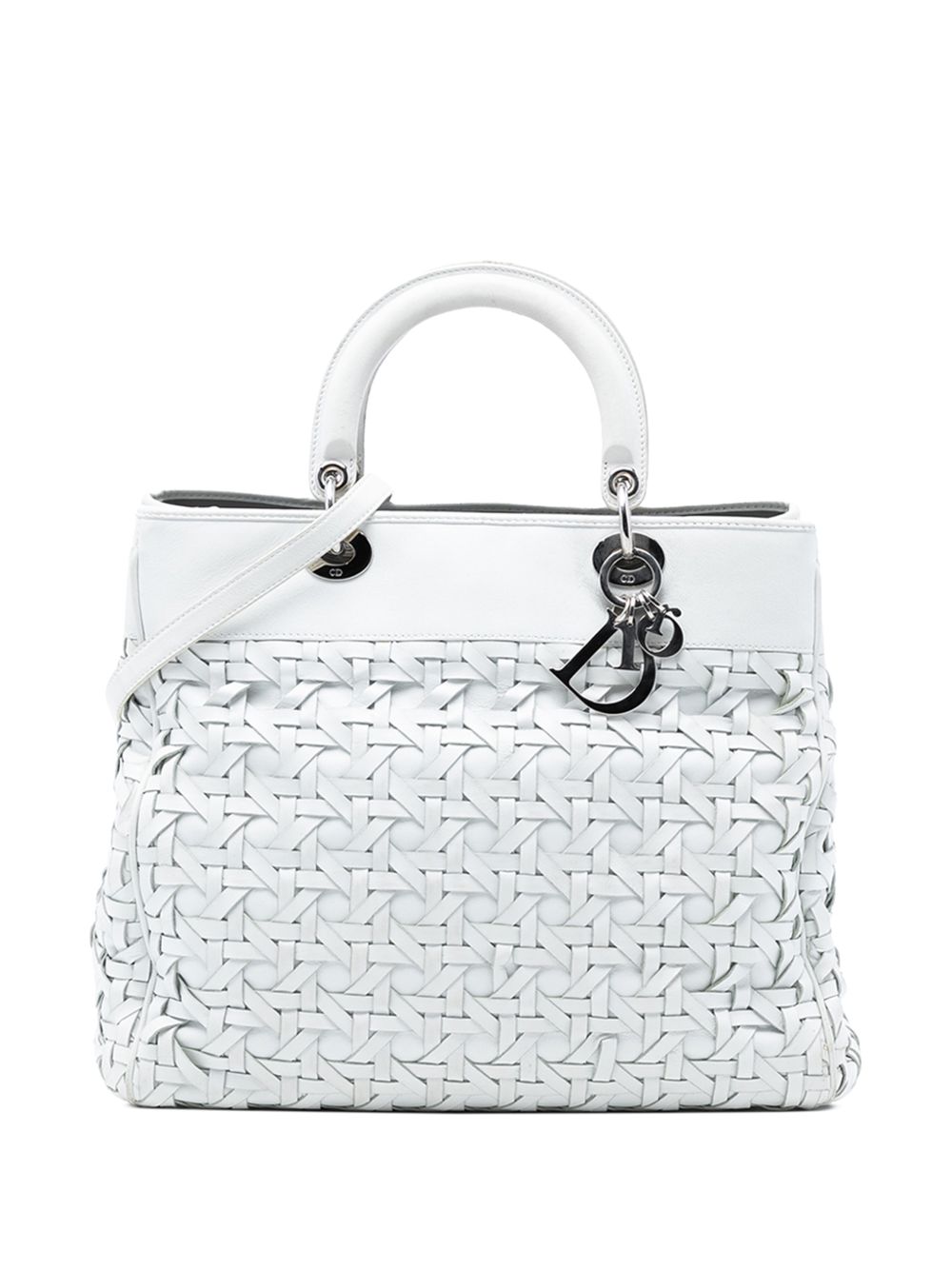 2008 Woven Lambskin Lady Dior Avenue Tote satchel