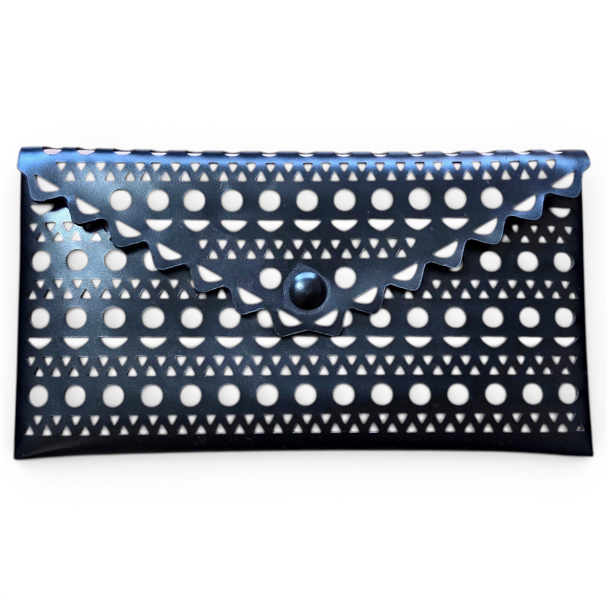 Leather clutch bag