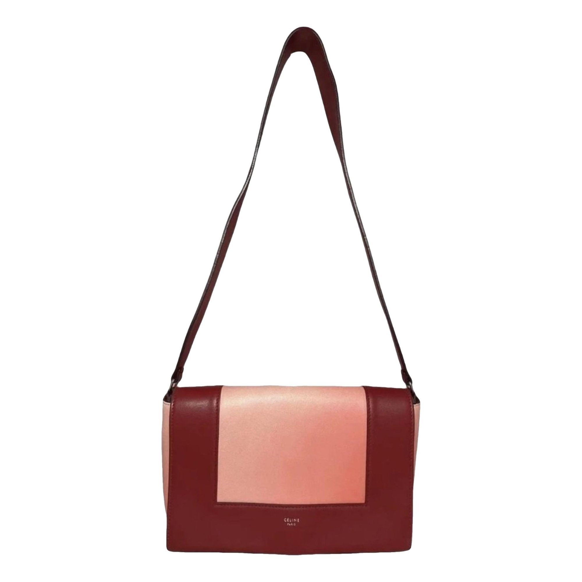 Frame leather handbag