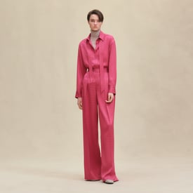 "Mosaique" Ascot Collar Shirt