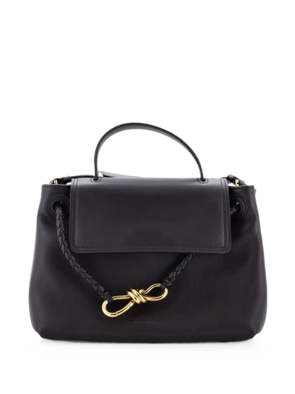 Ciao Ciao Top Handle Bag Leather with Intrecciato Detail Small satchel