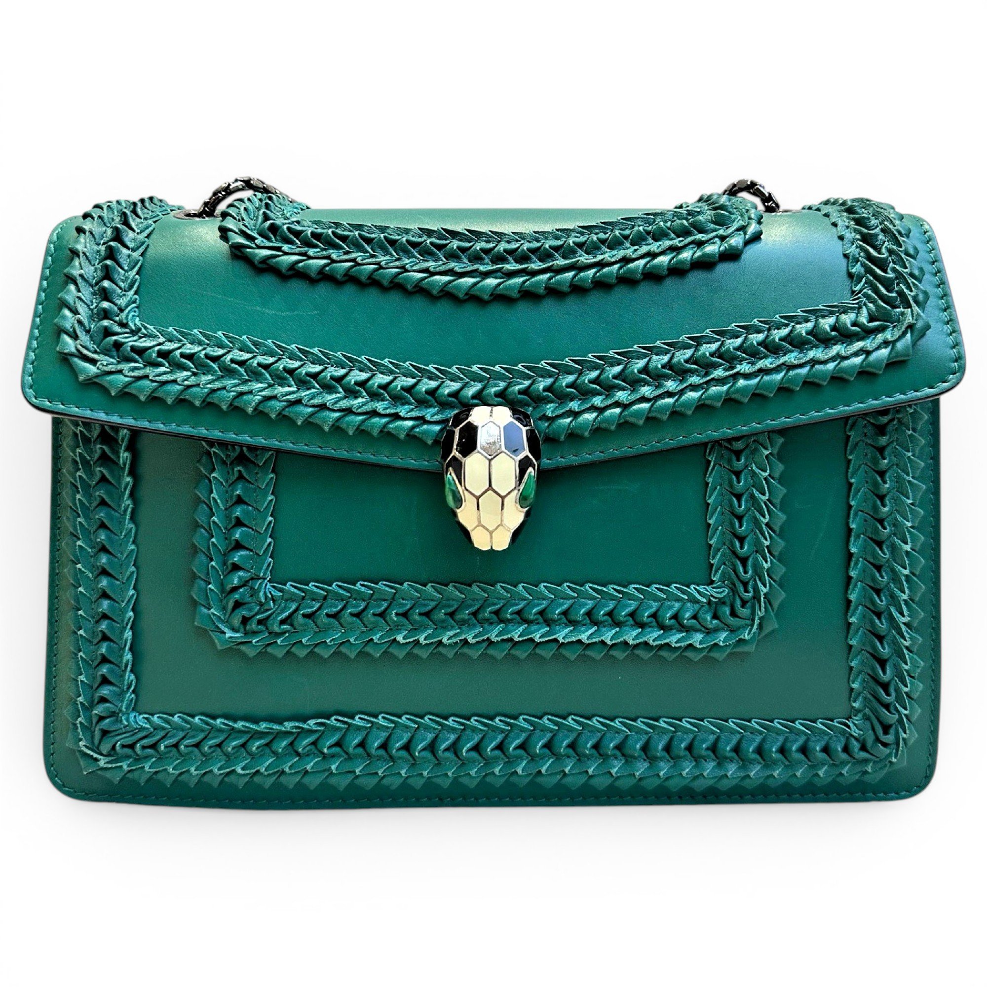 Serpenti leather handbag