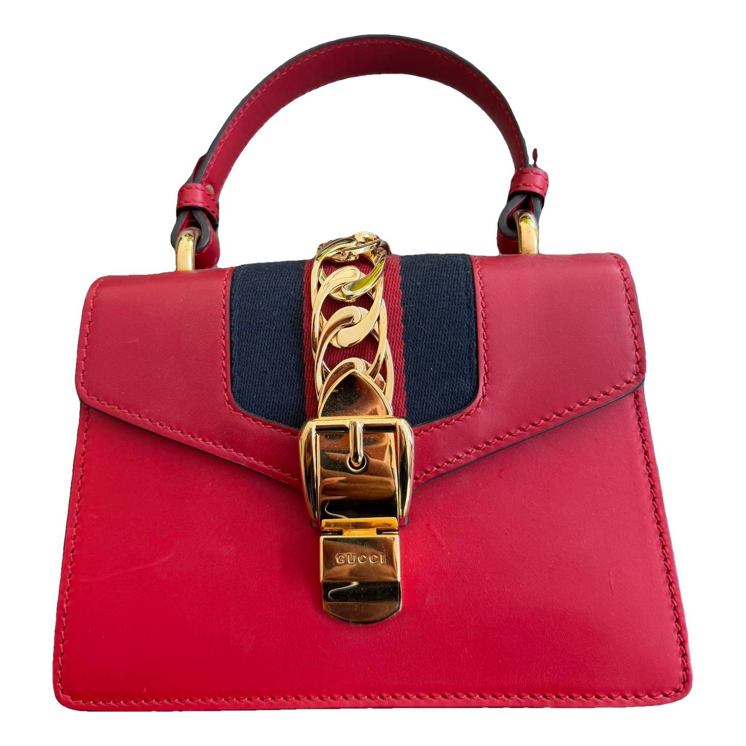 Sylvie Top Handle patent leather handbag