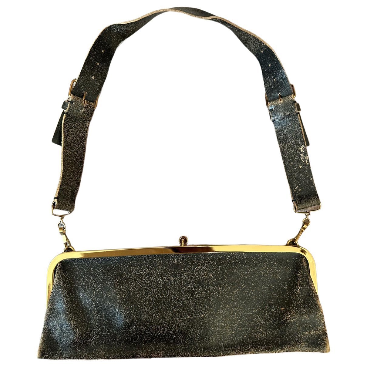 Leather clutch bag