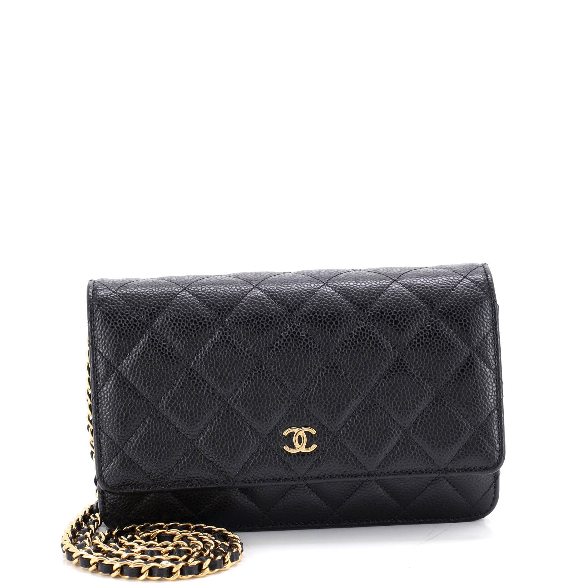 Wallet on Chain Quilted Caviar