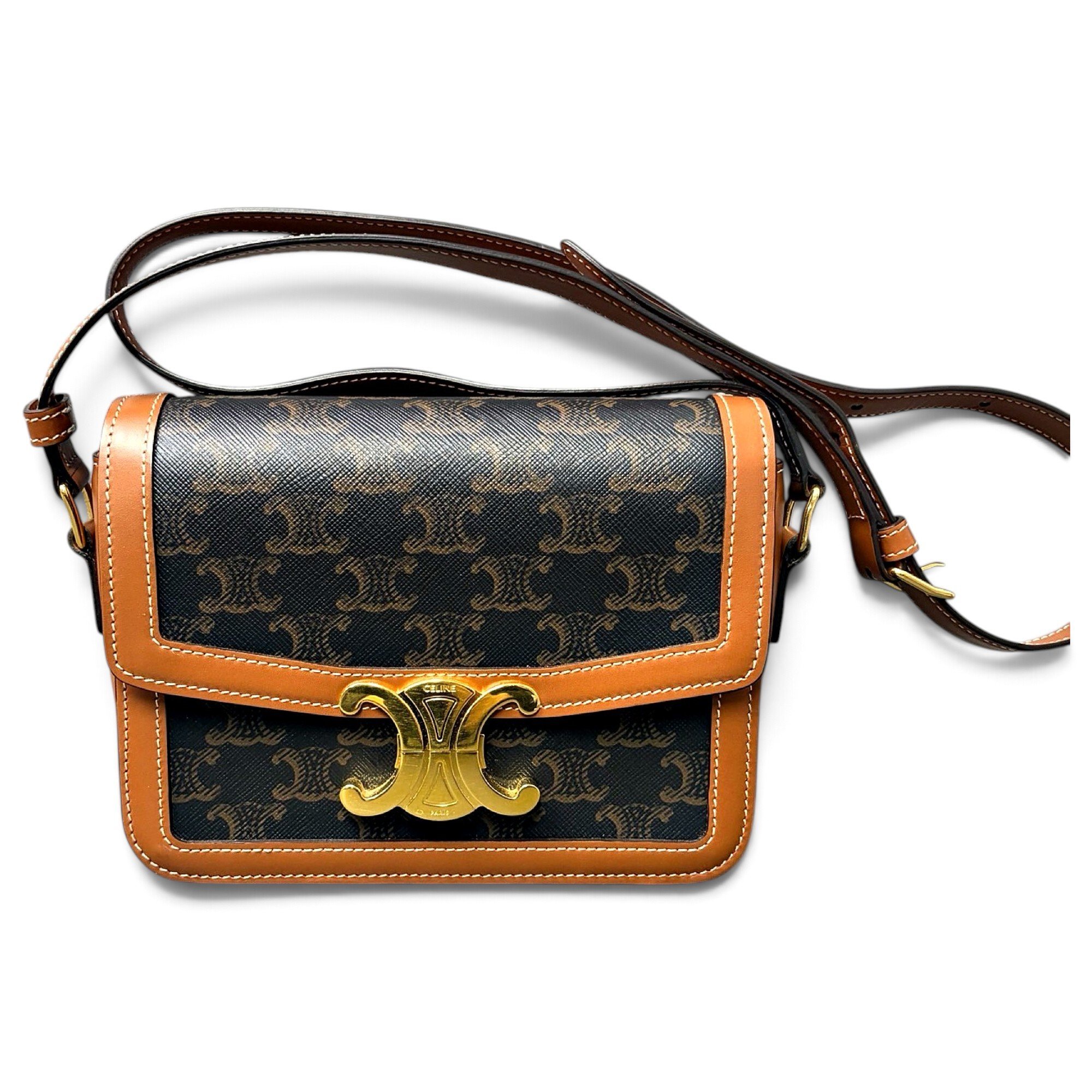 Triomphe leather crossbody bag