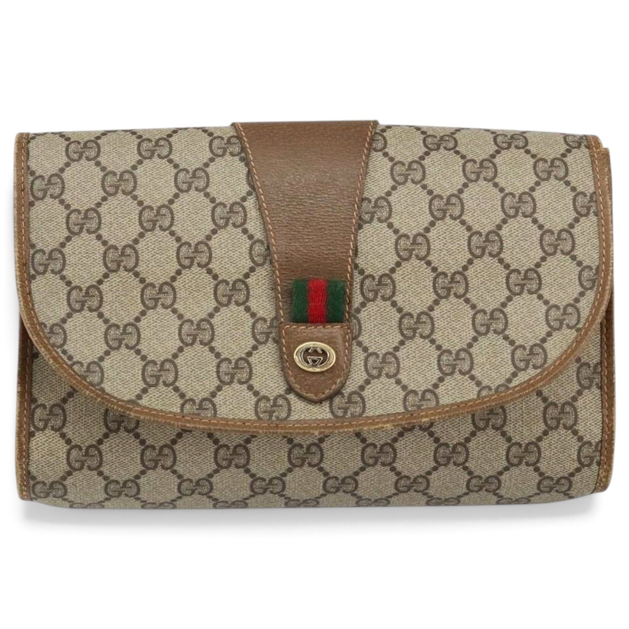 Leather clutch bag