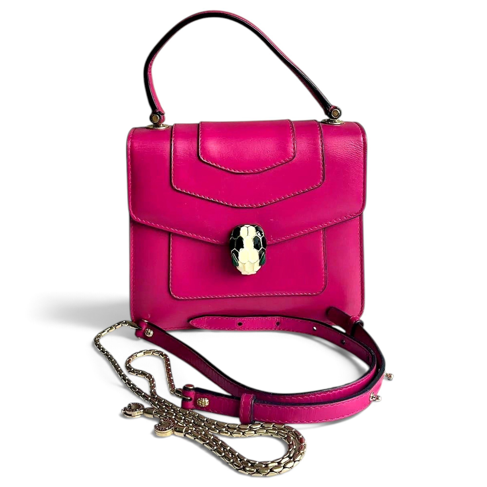 Serpenti leather handbag
