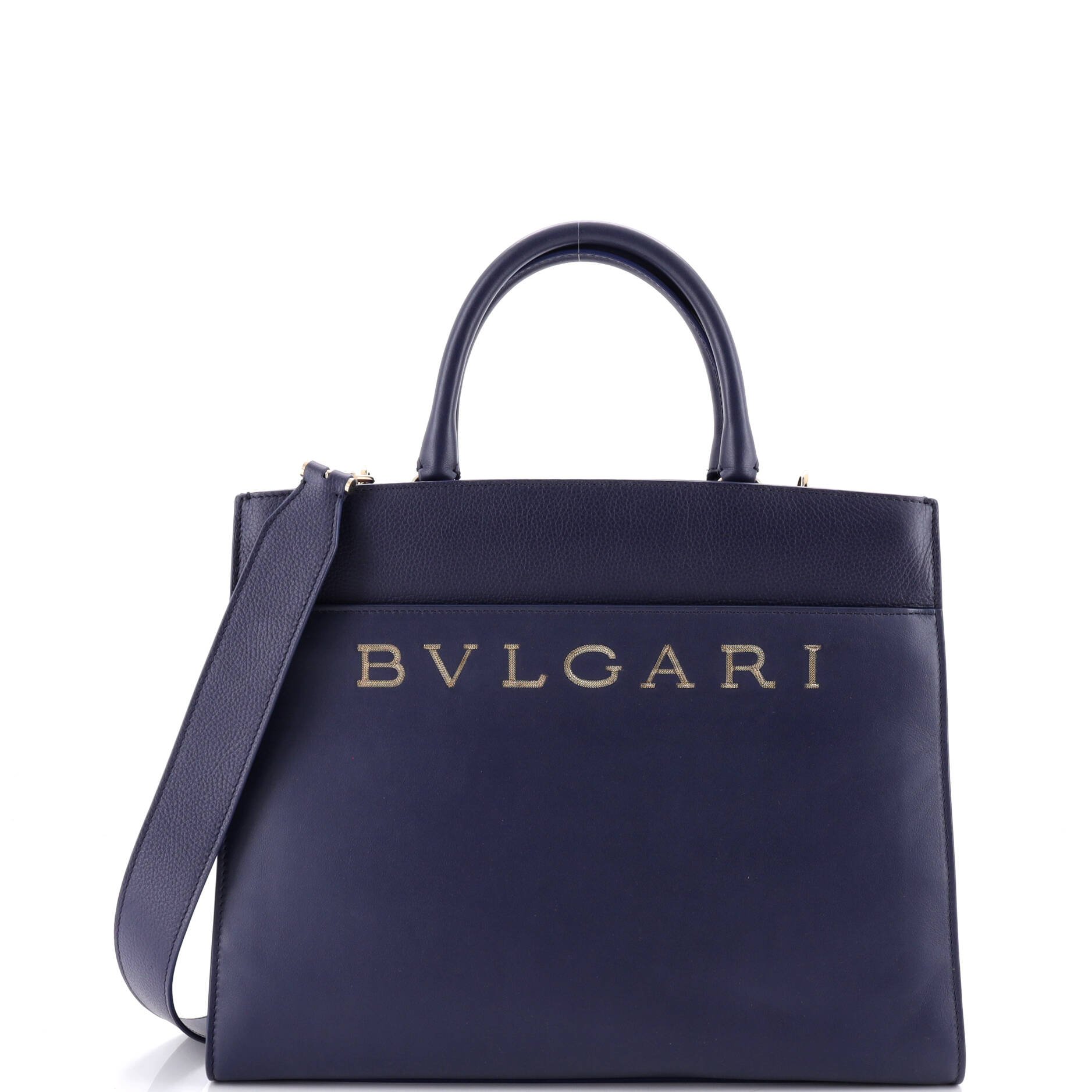 Embellished Logo Tote Bag Leather Medium