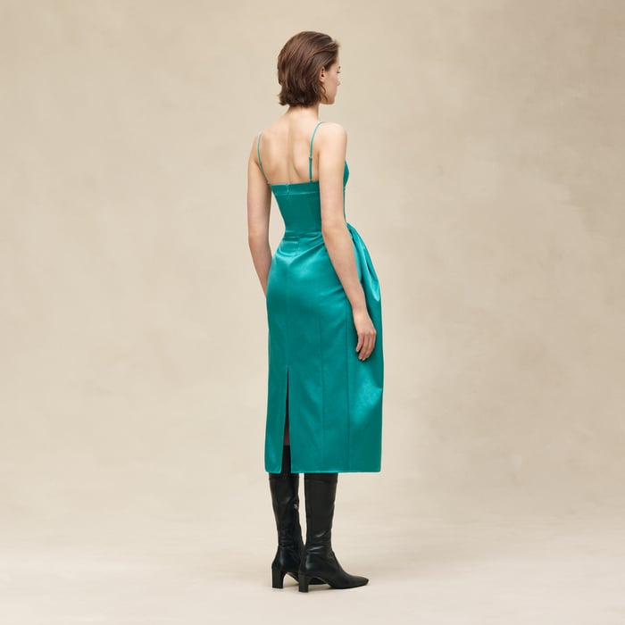 Vert Impérial Dress With Shoulder Straps