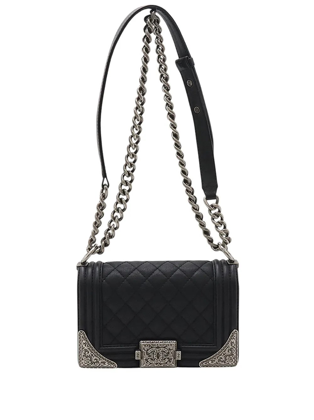 2014 Paris Dallas Small Quilted Calfskin Cowboy Boy Flap crossbody bag