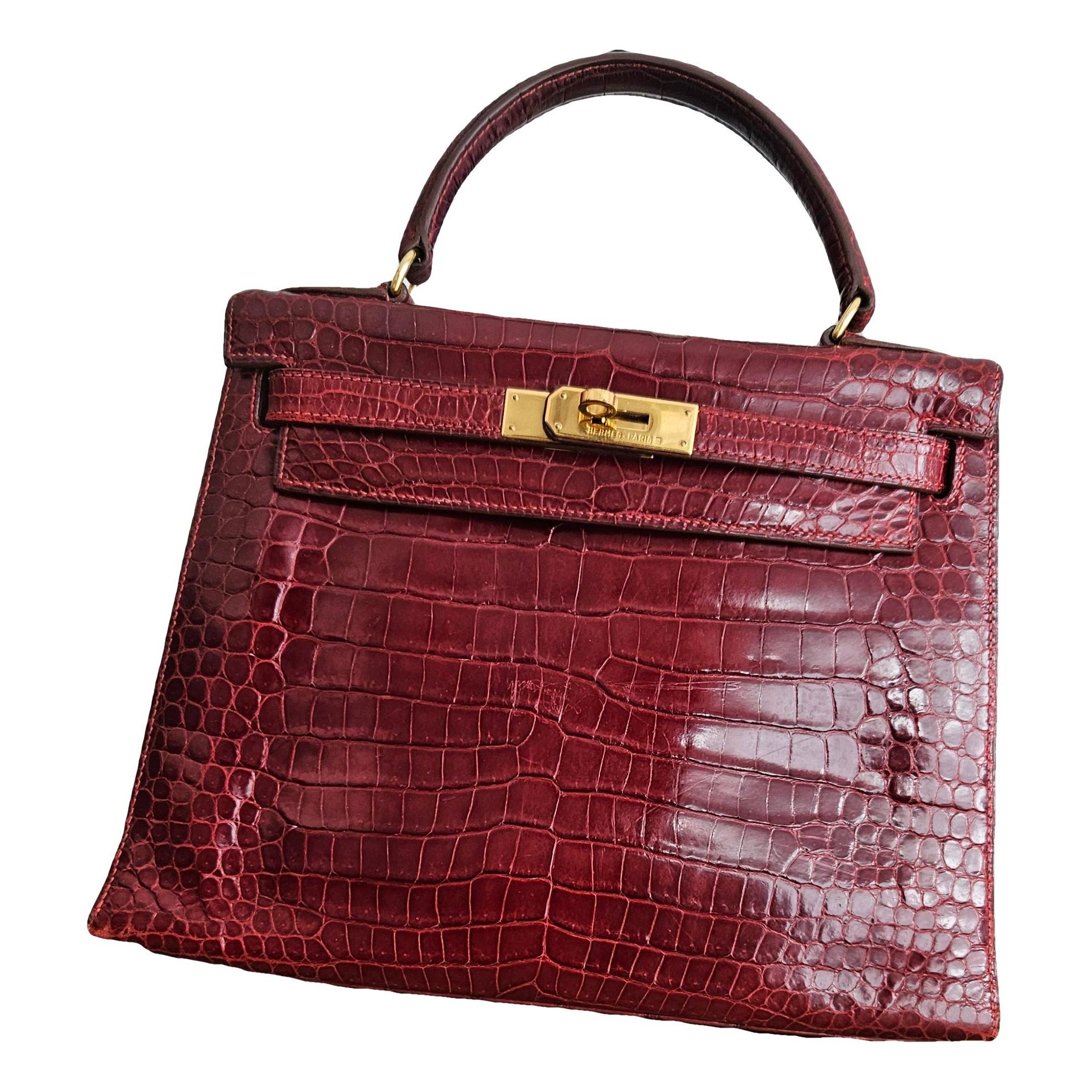 Kelly 28 leather handbag
