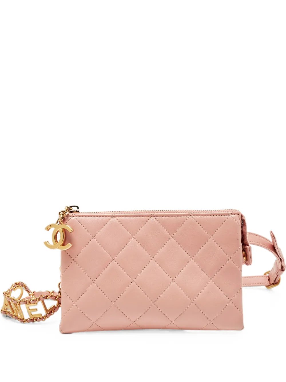 2020 quilted logo-strap belt bag