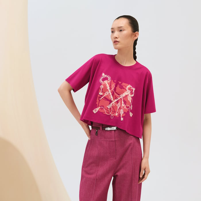 "Les Clefs" cropped t-shirt