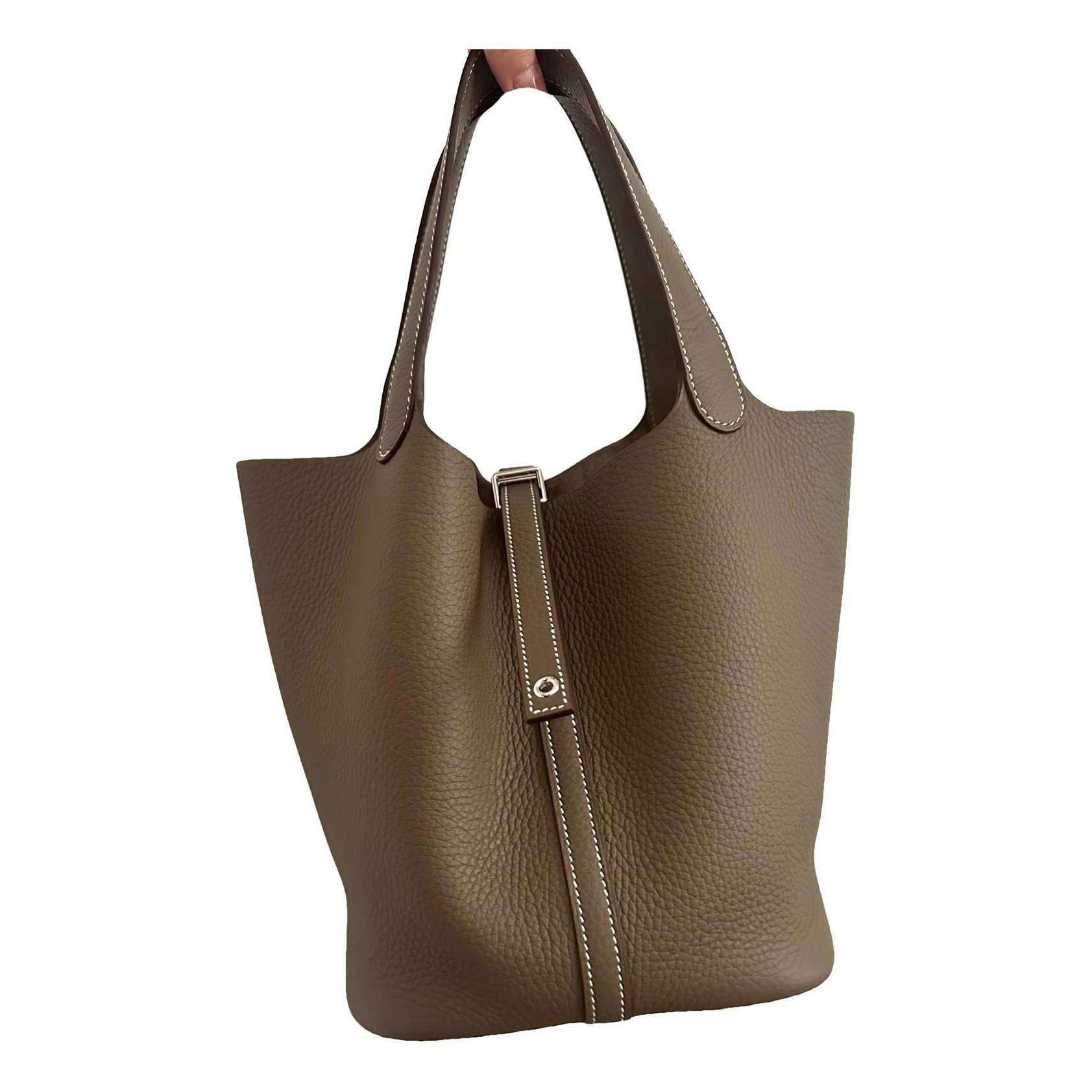 Picotin leather tote