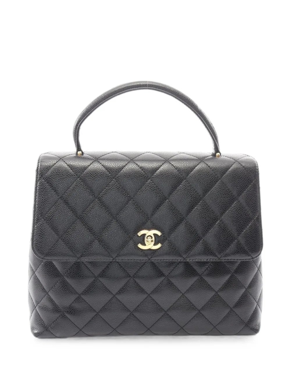 2000-2002 Kelly matelassé caviar tote bag