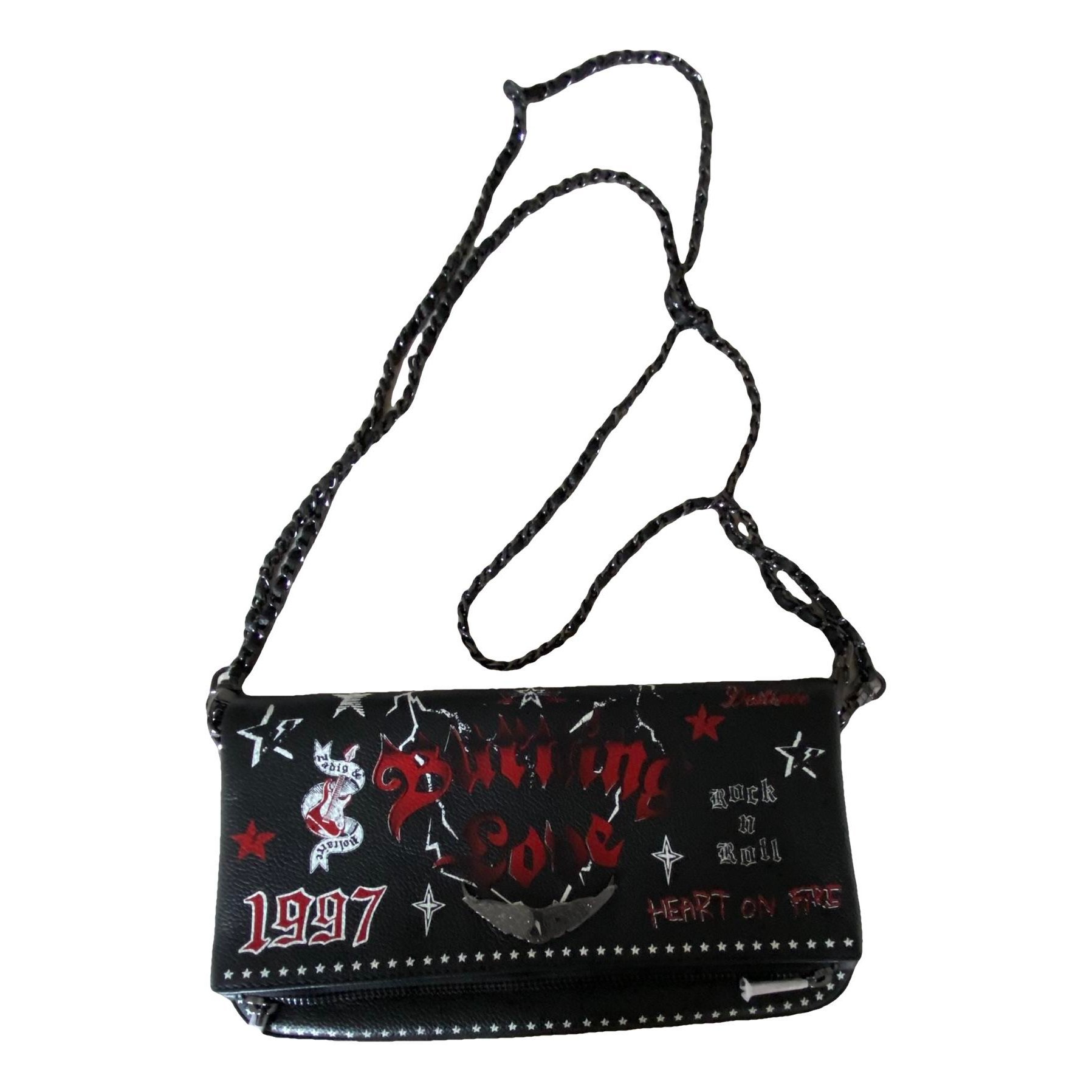 Rock leather crossbody bag
