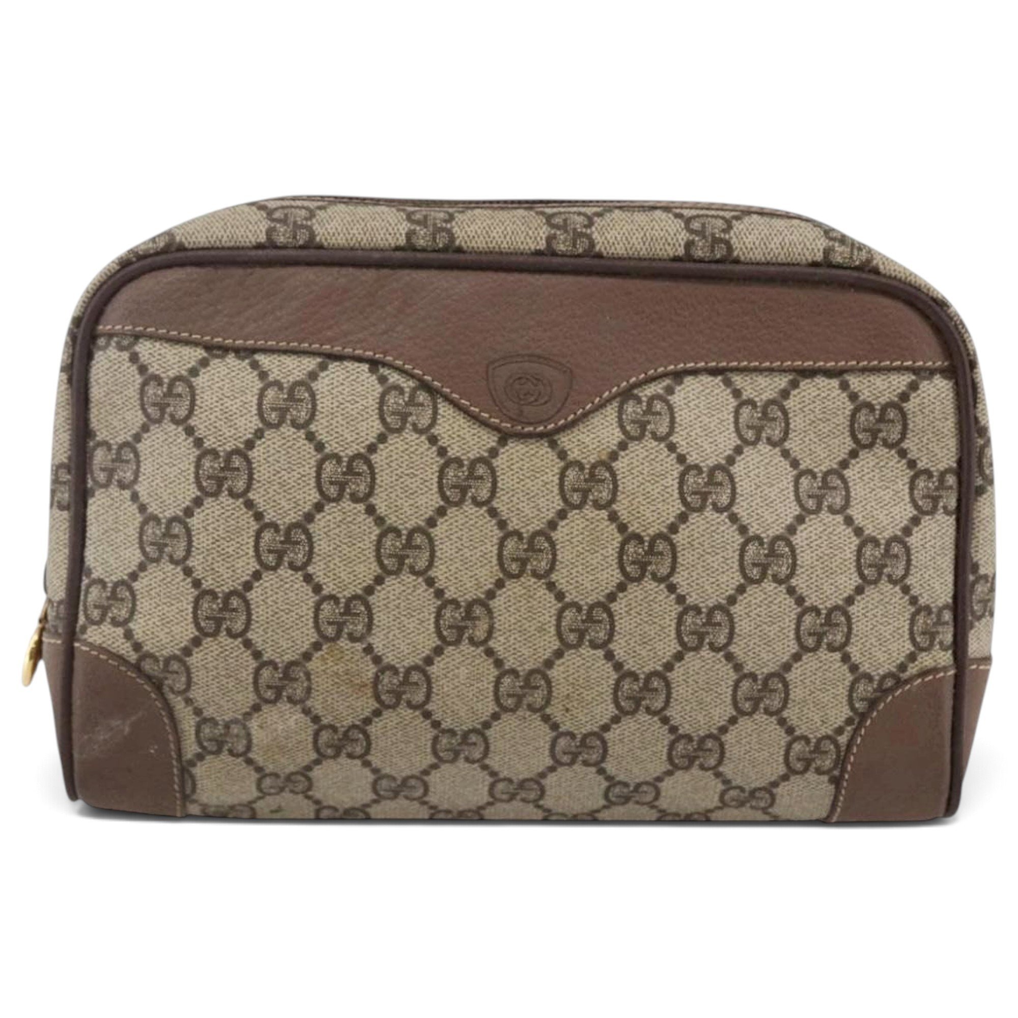 Leather clutch bag